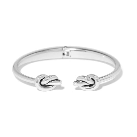 Interlok Single Knot Open Hinge Bangle Silver