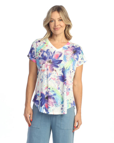 V-NECK DOLMAN SLEEVE TOP