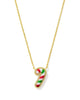 Candy Cane Gold Short Pendant Necklace