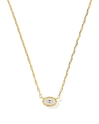 Mini Elisa Luxe Gold Pendant Necklace