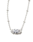 Genevieve Silver Satellite Short Pendant Necklace-  Silver