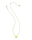 Tennis Gold Short Pendant Necklace
