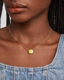 Tennis Gold Short Pendant Necklace