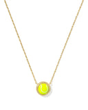 Tennis Gold Short Pendant Necklace