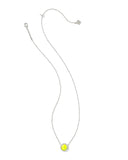 Tennis Silver Short Pendant Necklace