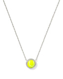 Tennis Silver Short Pendant Necklace