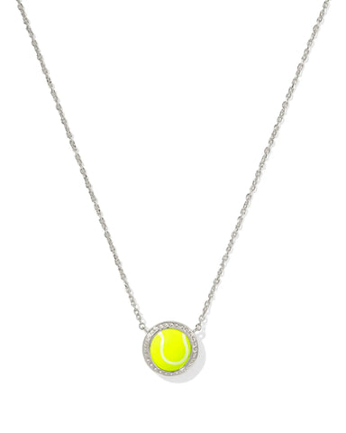 Tennis Silver Short Pendant Necklace