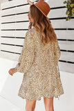 V Neck Leopard Tunic Dress