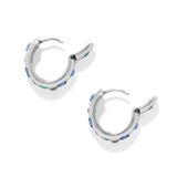B Radiant Hoop Earrings in Silver