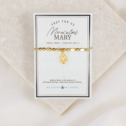 Miraculous Mary Little Saints Bracelet- Gold