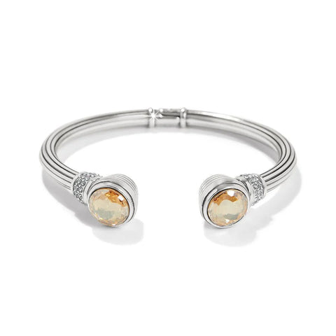 Meridian Aurora Petite Hinge Bangle- Silver-Golden