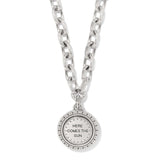 Mosaic Round Two Tone Pendant Necklace