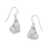 One Heart Love French Wire Earrings