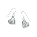 One Heart Love French Wire Earrings