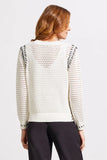 OPEN STITCH CREW NECK SWEATER