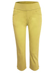 Pull-On Capri in Mustard Yellow