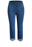 Pull on Capri with Embroidery