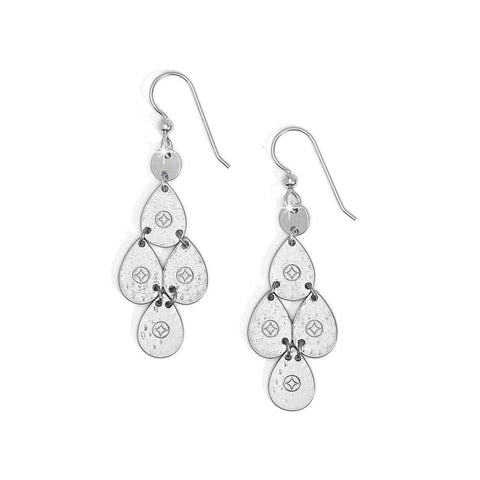 Palm Canyon Small Teardrop French Wire Earrings in silver