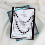 Rosary Wrap Bracelet Black/Silver