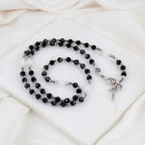 Rosary Wrap Bracelet Black/Silver