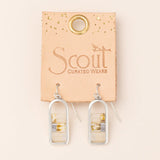 Good Karma Miyuki Frame Earring - Ivory/Silver