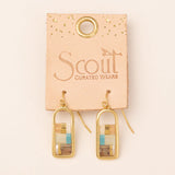 Good Karma Miyuki Frame Earring - Mint/Peach/Gold