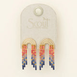 Chromacolor Miyuki Rainbow Fringe Earring - Multi/Gold