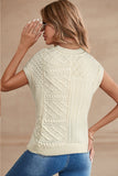 Cable Knit Dolman Armholes Sweater Tank