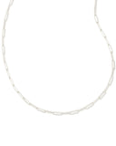 Courtney Paperclip Necklace in Silver