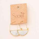 Stone Prism Hoop - Opalite/Gold