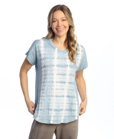 Mineral Washed Slub Short-Sleeve Top