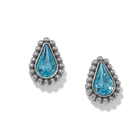 Twinkle Luxe Teardrop Post Earrings in Blue