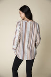 PERUVIAN STRIPE ANGLED POCKET TUNIC in Ginger