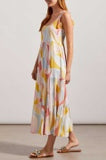 Maxi Tiered Dress with Pockets in Multi Print