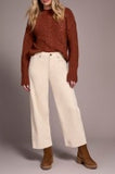 HIGH RISE FLY FRT 5 PKT ANKLE CORDUROY PANT CREAM
