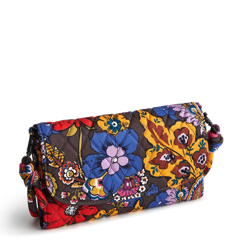 Wildwood Wallet Crossbody- Colorful Bouquet in Cotton Gabardine