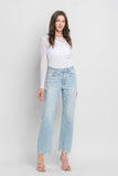 HIGH RISE SLIM WIDE JEANS