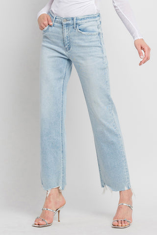 HIGH RISE SLIM WIDE JEANS