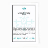 Family Virtues Wonderfully Made Purpose Bracelet - Silver Cross- Silver Metallic