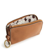 Zip Card Pouch- Roasted Pecan in Leather