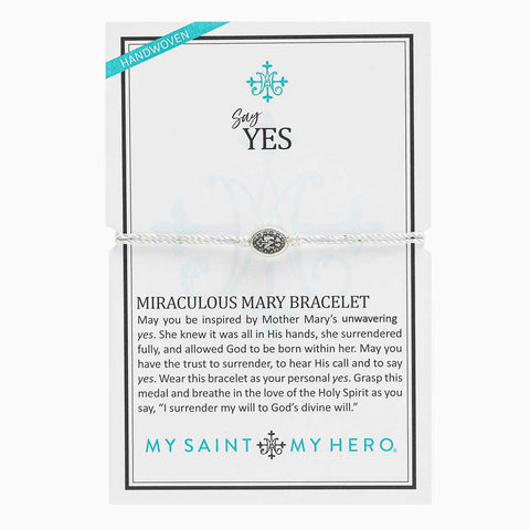Say Yes Miraculous Mary Bracelet - Silver/Metallic