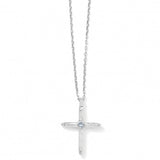 Color Drops Cross Necklace in Silver and Blue