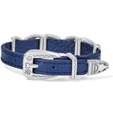 Kriss Kross Etched Bandit Bracelet in French Blue