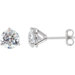 Diamond Earrings 3 Prong Round Stud Martini Setting