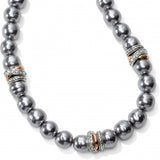 Neptune's Rings Gray Pearl Short Necklace