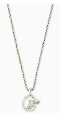 Presleigh Love Knot Pendant Necklace In Bright Silver