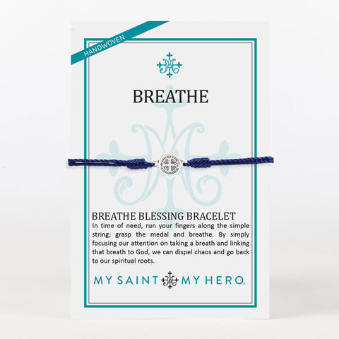 Breathe Blessing Bracelet -Navy