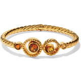 Halo Glow Hinged Bangle- Gold