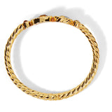 Halo Glow Hinged Bangle- Gold