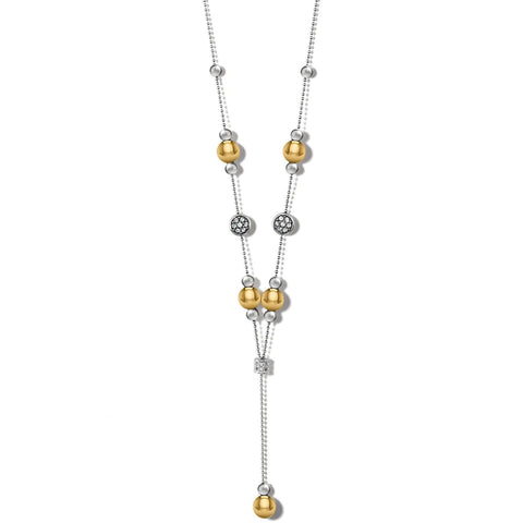 Meridian Prime Y Necklace- Silver/Gold